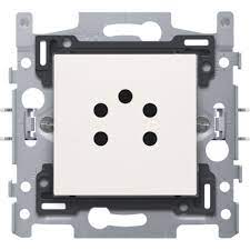 Prise téléphonique à cinq pôles, socle et set de finition Niko (100-69000) – Image 2